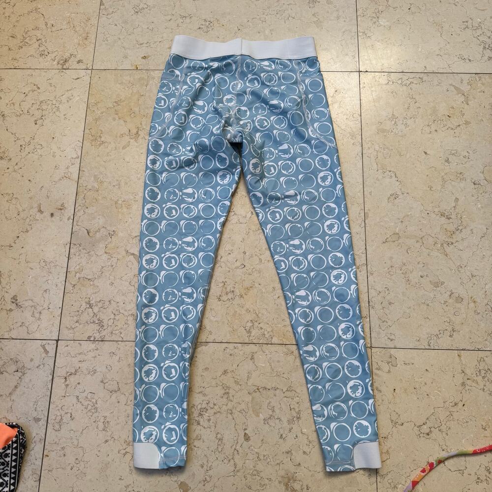 Senita Athletics High Waisted Leggings - Blue & White Pattern - Size S - Picture 8 of 10
